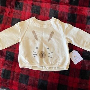 NWT Little Co. Cream Bunny Kids Shirt